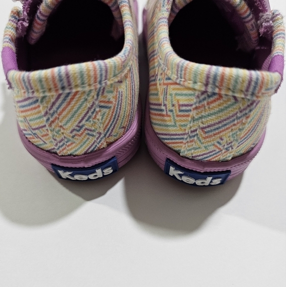 Keds Infant Kickstart Baby Girl Purple Colorful Stripe Sneakers Size 5 M - Picture 7 of 9
